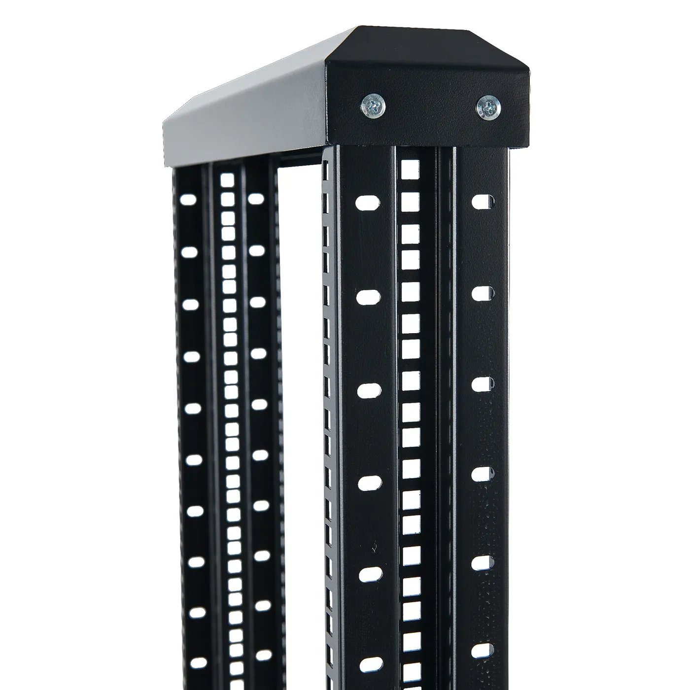 [020907] [OR4-42-BLACK] Onlink - Rack de Piso Abierto con Ruedas 42U 150Kg 4 Postes 600x2053mm