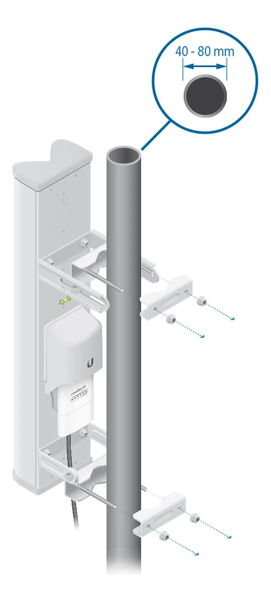[020912] [AM-2G15-120] Ubiquiti - Antena Sectorial para Radio Estaciones Base airMAX de 120 Grados 2 GHz [2.3-2.7 GHz] de 15 dBi