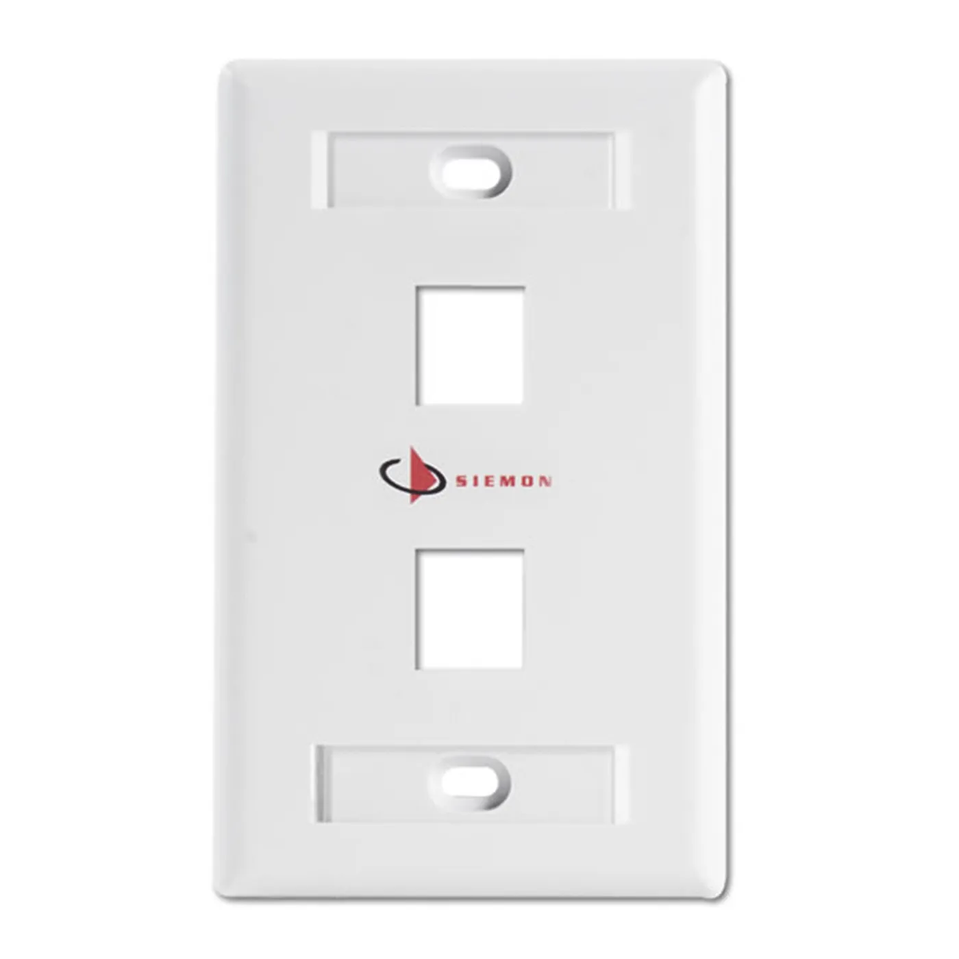 [020927] [KFP-S-02-02S] Siemon - Face Plate Placa Frontal Keystone de 2 Puertos para Jacks Keystone Z-MAX y MAX Blanco