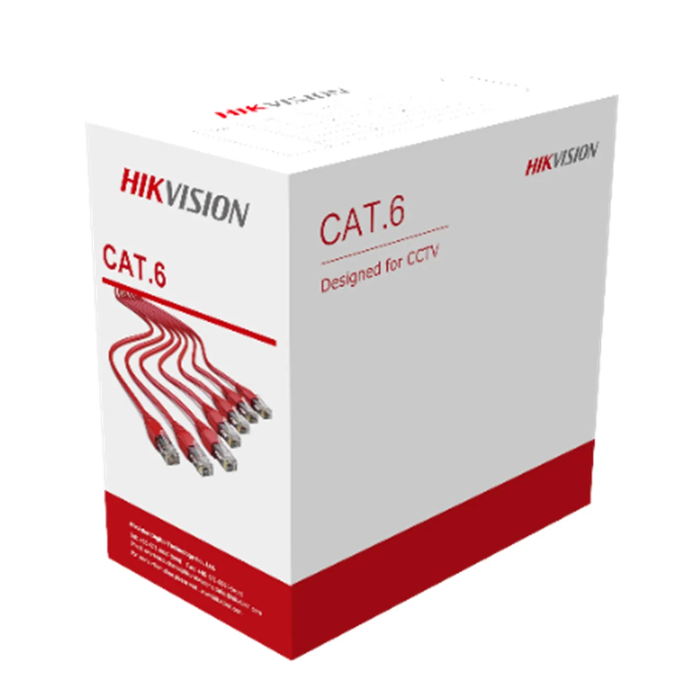 [020939] [DS-1LN6U-SC0] Hikvision - Cable UTP CAT6 (Categoria 6) 100% Cobre Interior (Naranja) [Caja 305 Metros]