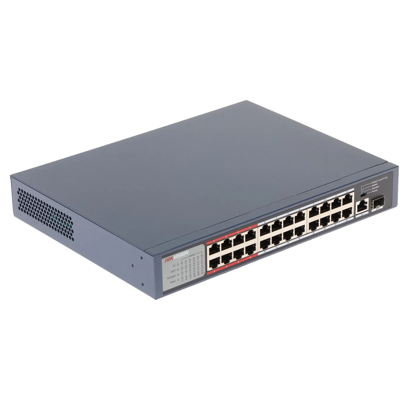 [020989] [DS-3E0326P-E/M] Hikvision - Switch POE 24 Puertos 10/100 Mbps + 1 Puerto SFP + 1 Puerto Uplink