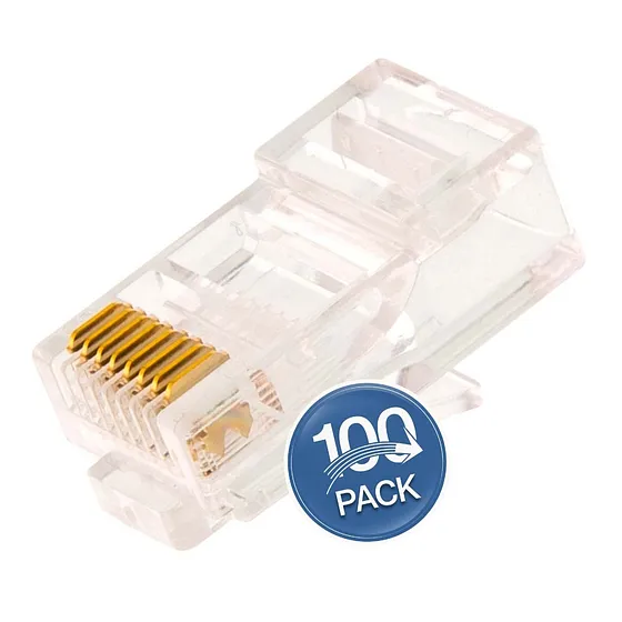 [020998] [AW102NXT04] Nexxt - Conector RJ45 Modular Cat6 (Categoria 6) 100Mbps [100 Unidades]