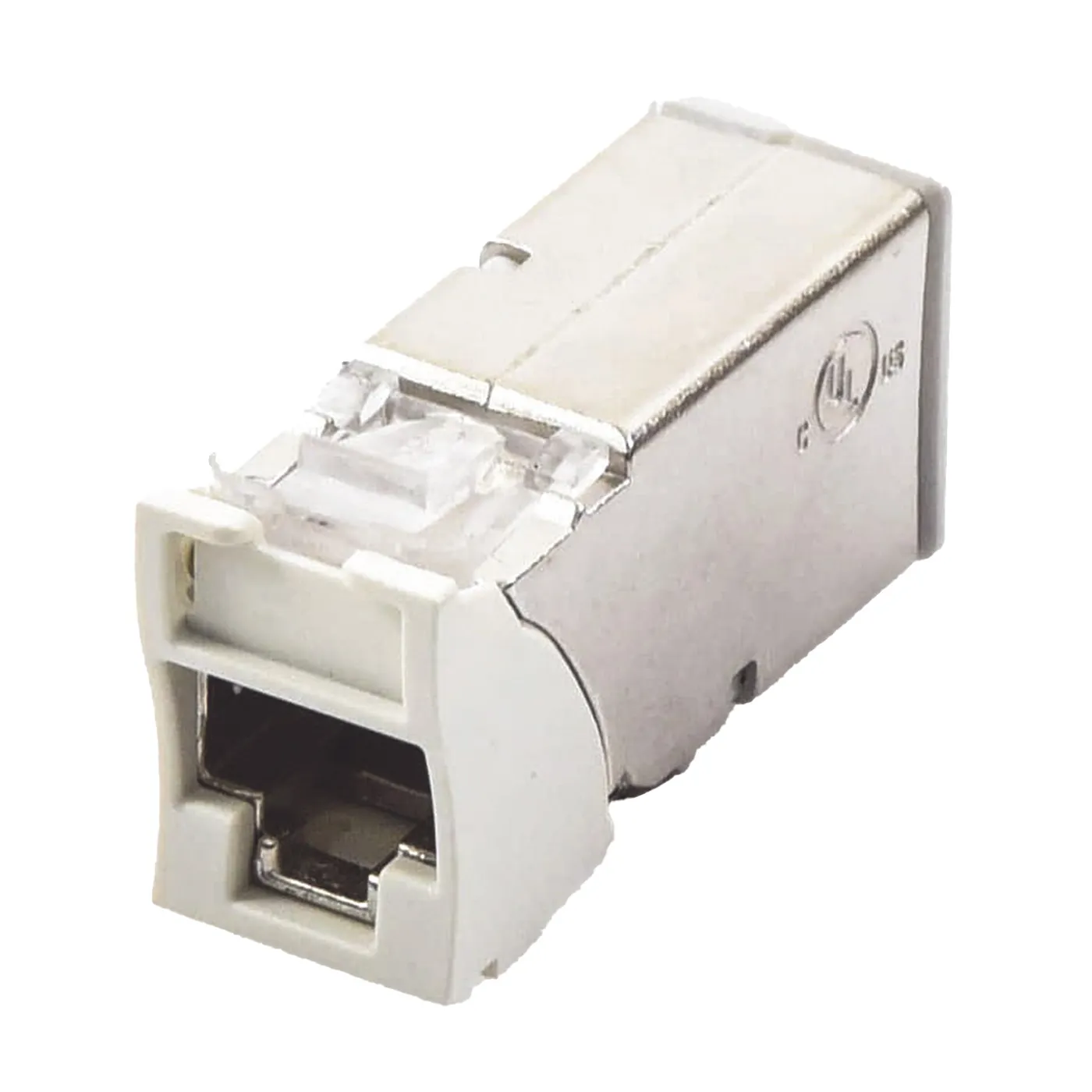 [020962] [Z6A-S02B] Siemon - Jack Coupler Z-MAX Cat6A Blindado Montaje Híbrido en Placa de Pared [Plano y Angulado] Color Blanco