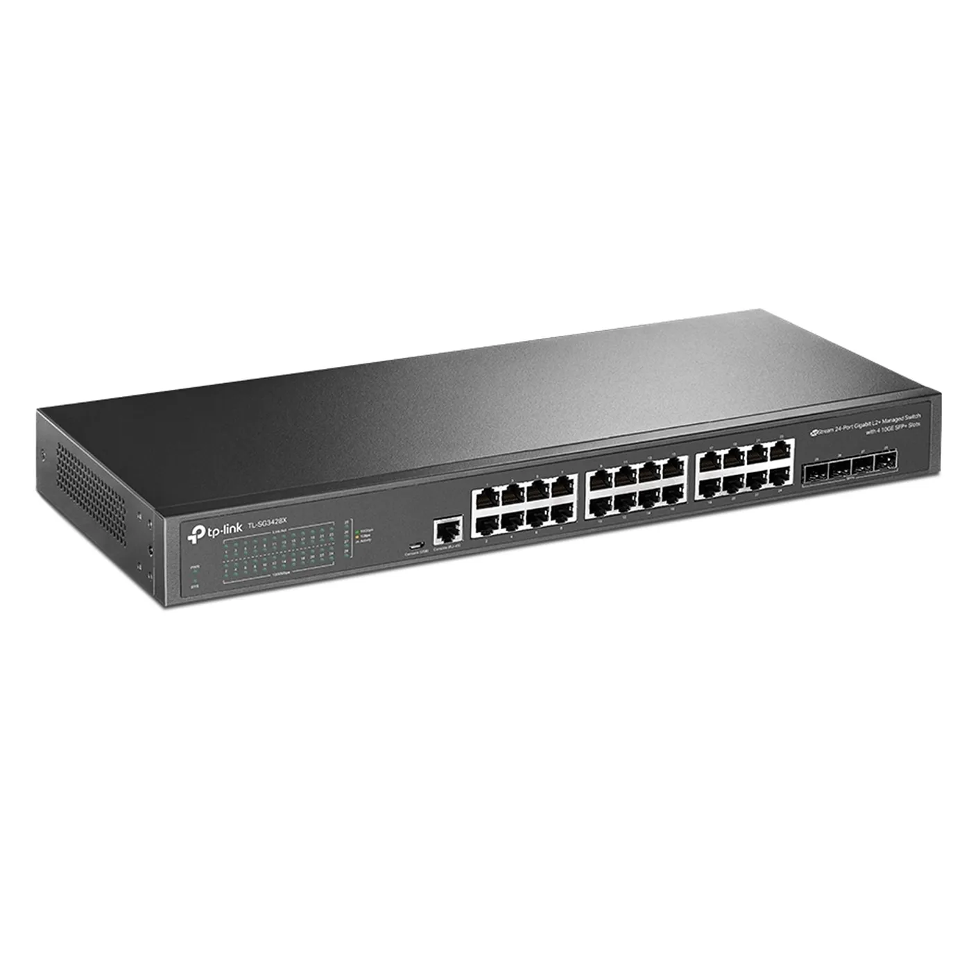 [021058] [TL-SG3428X] TP-Link - Switch Administrable 24 Puertos Gigabit L2+ con 4 Ranuras 10GE SFP+
