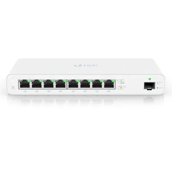 [021046] [UISP-R] Ubiquiti - UISP Router Gigabit PoE Pasivo con 8 Puertos para Implementaciones MicroPoP y Redes Seguras