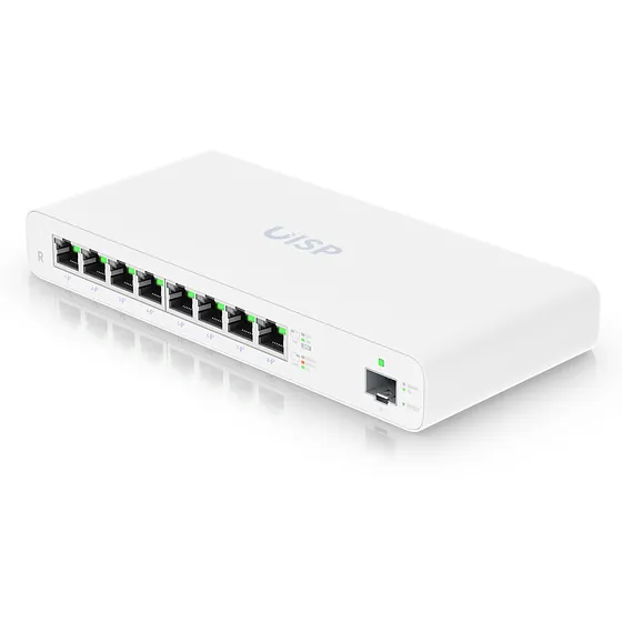 [021046] [UISP-R] Ubiquiti - UISP Router Gigabit PoE Pasivo con 8 Puertos para Implementaciones MicroPoP y Redes Seguras