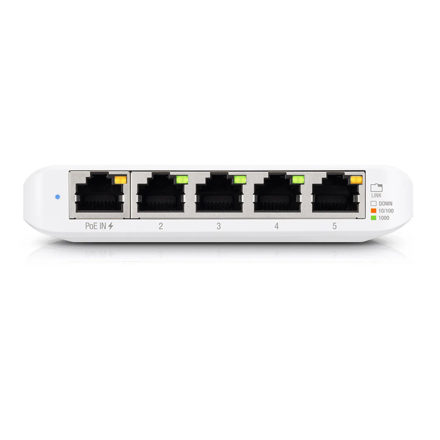 [021051] [USW-FLEX] Ubiquiti - Switch GigaBit PoE de 5 Puertos para Interiores / Exteriores con Soporte de Alimentación de Entrada 802,3bt