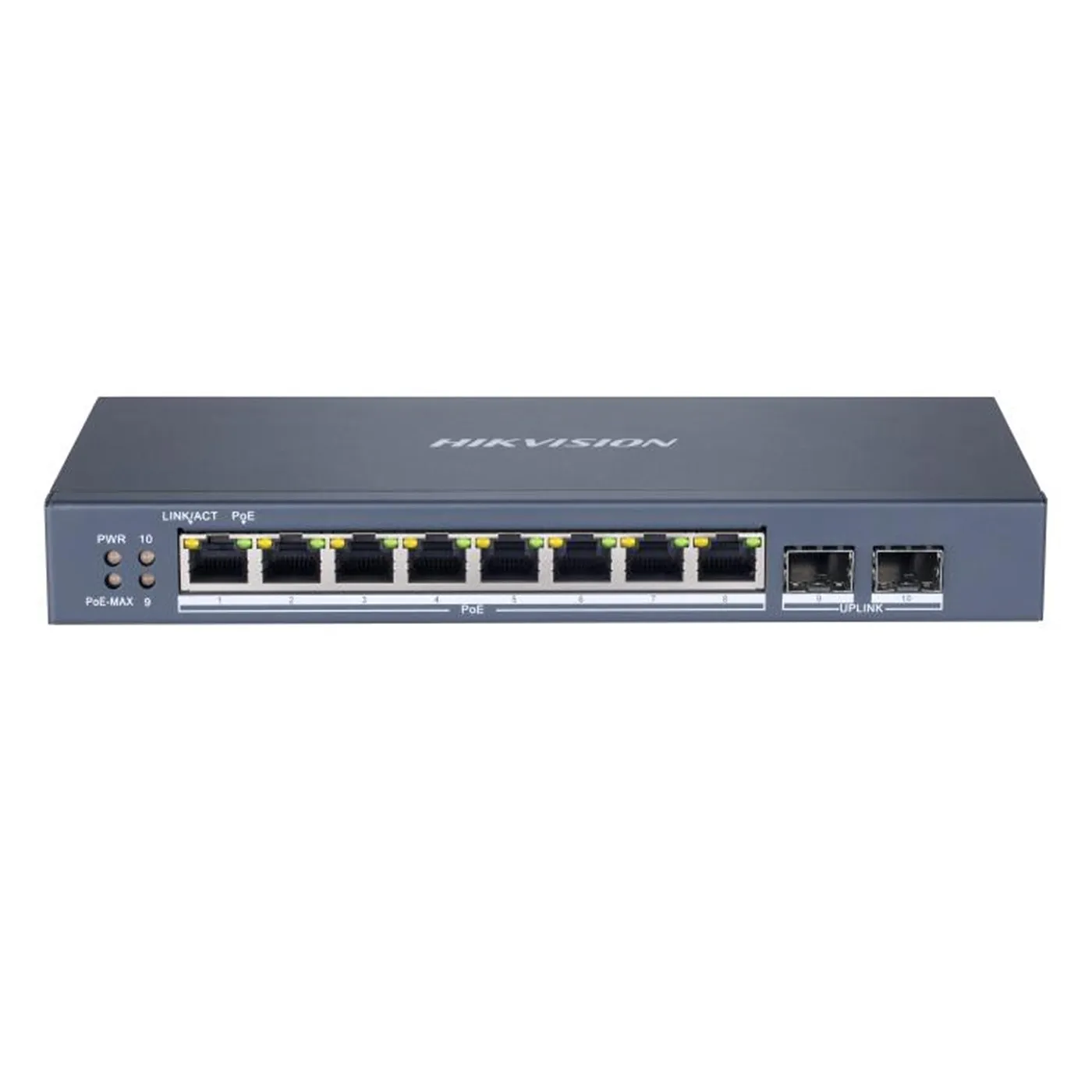 [021246] [DS-3E1510P-SI] Hikvision - Switch POE 8 Puertos Gigabit Puertos POE + 2 Puerto Fibra Optica Gigabit