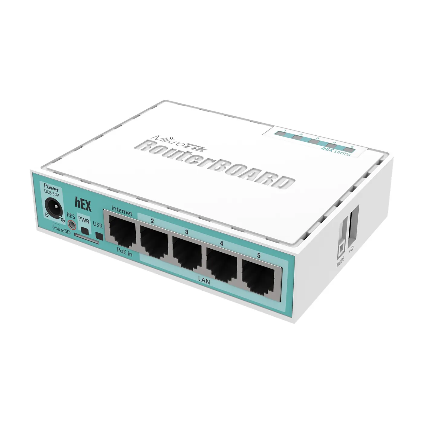 [021250] [RB750Gr3] Mikrotik - (hEX) RouterBoard 5 Puertos Gigabit Ethernet 1 Puerto USB y versión 3