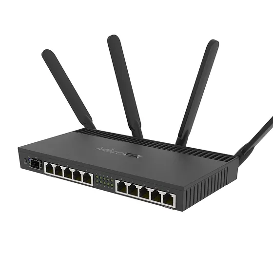 [021257] [RB4011iGS+5HacQ2HnD-IN] Mikrotik - Router con Wi-Fi 4x4 MU-MIMO hasta 2 watts de Potencia Antenas de 3 dBi 10 Puertos Gigabit 1 Puerto SFP+