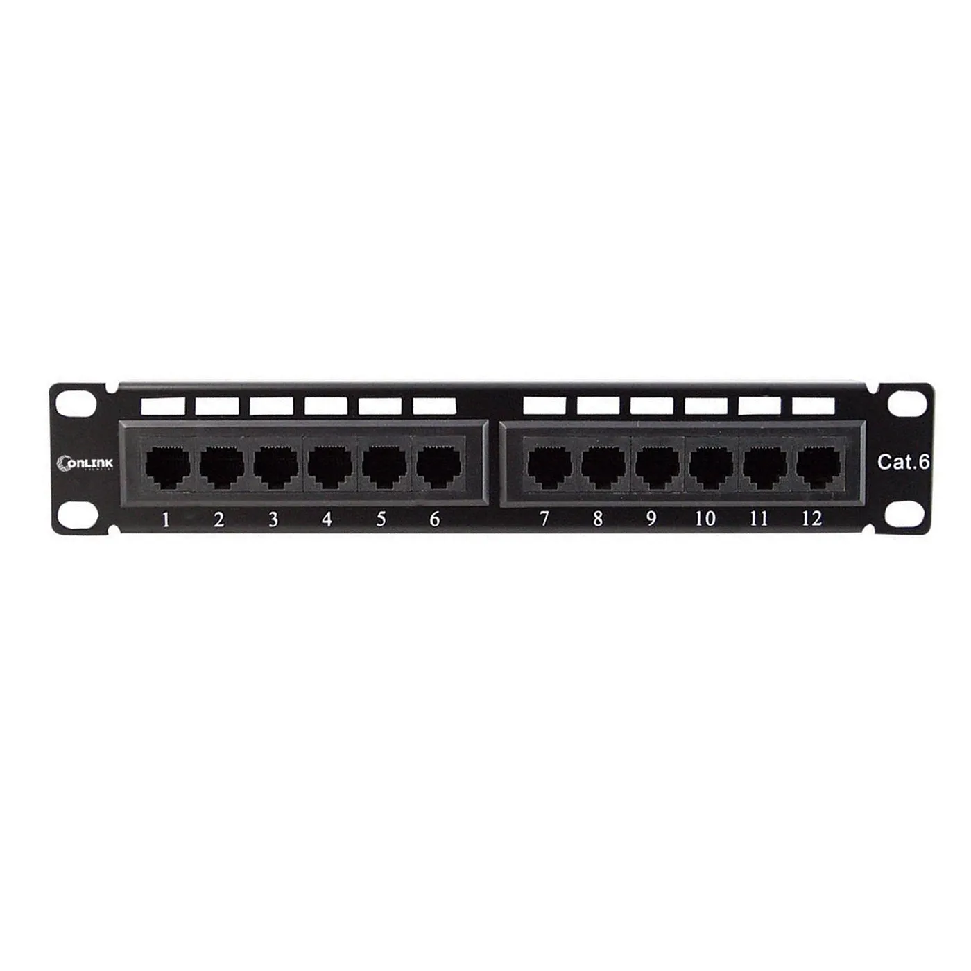 [021150] [PN-UTP612-Mini] Onlink - Mini Patch Panel 12 Puertos 10" 1U CAT6 (Categoria 6)