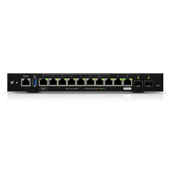 [021164] [ER-12] Ubiquiti - EdgeRouter 12 con 10 Puertos 10/100/1000 Mbps + 2 Puertos SFP con Funciones Avanzadas de Ruteo