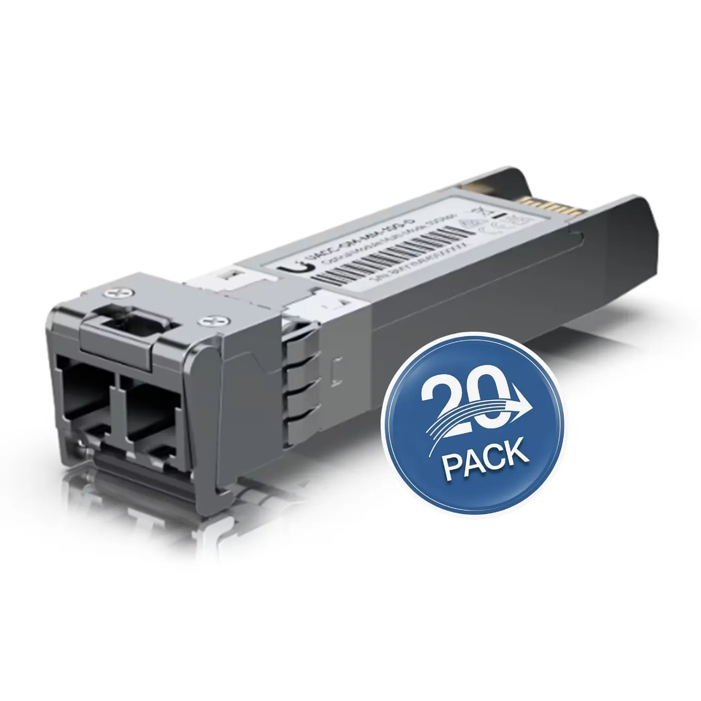 [021167] [UACC-OM-MM-10G-D-20] Ubiquiti - UFiber Módulo SFP+ 10G Transceptor MiniGibic MultiModo 10Gbps Hasta 300 Metros Conectores LC [20 Unidades]