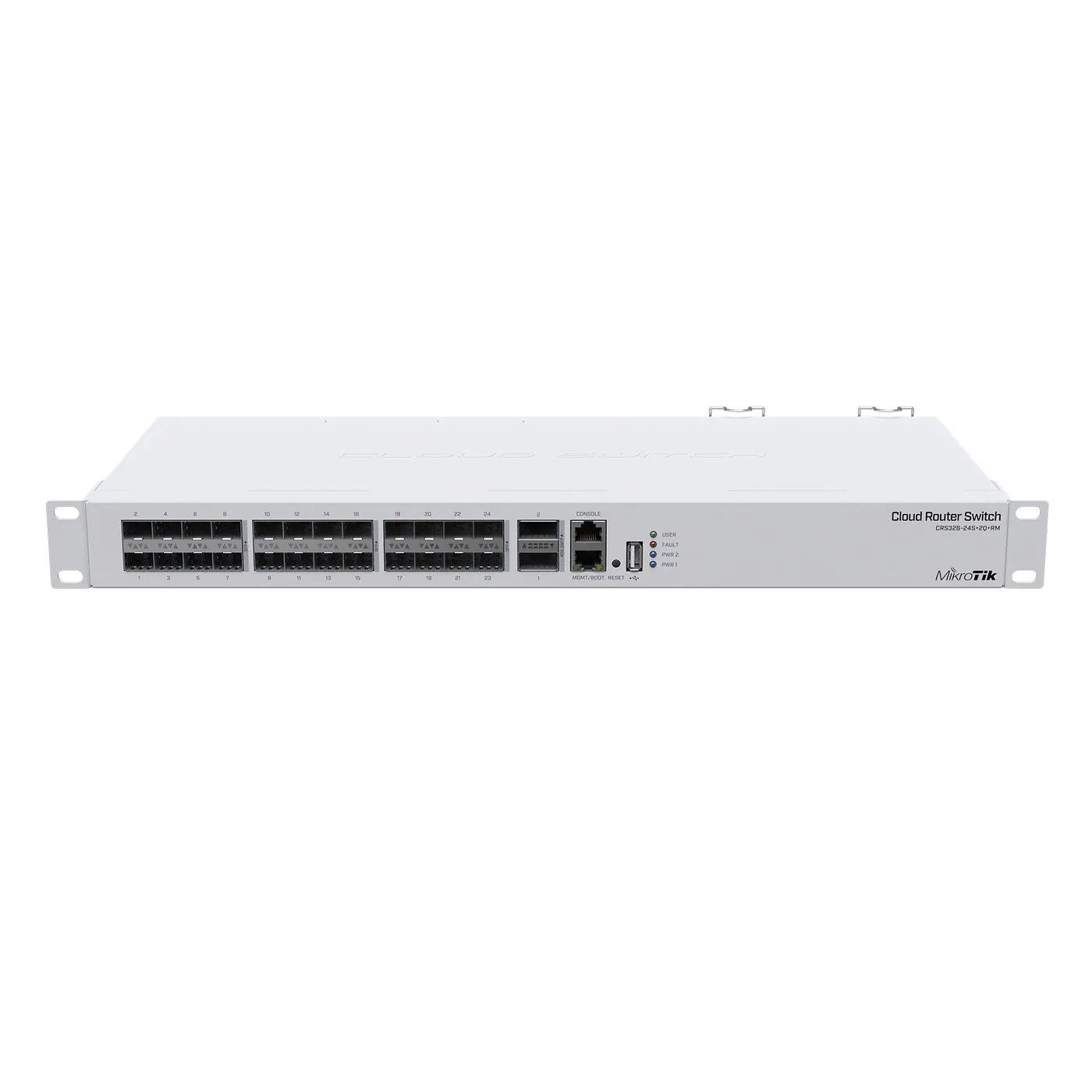 [021301] [CRS326-24S+2Q+RM] Mikrotik - Cloud Router Switch Sistema Operativo Dual 24 Puertos 10G SFP+ 2 Puertos 40G QSFP+