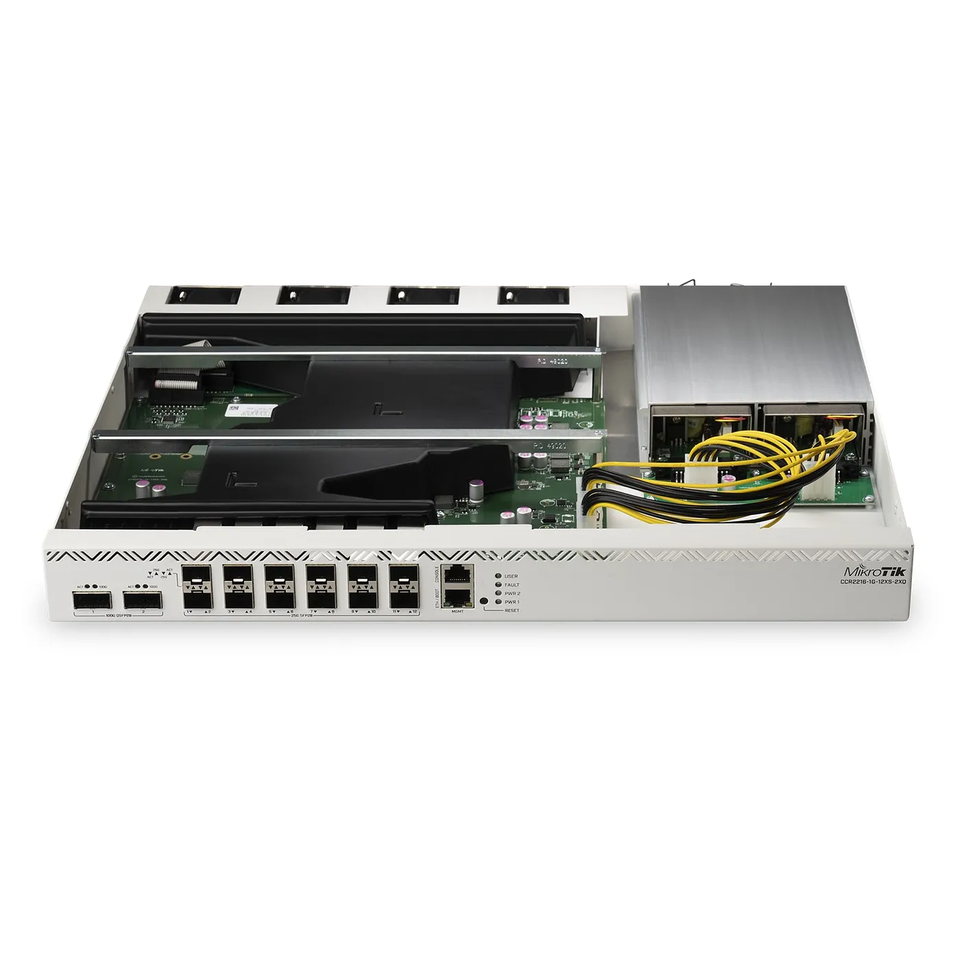 [021308] [CCR2216-1G-12XS-2XQ] Mikrotik - Cloud Core Router CPU 16 Core 12 SFP28 25 Gbps 2 QSFP28 100 Gbps RouterOS L6