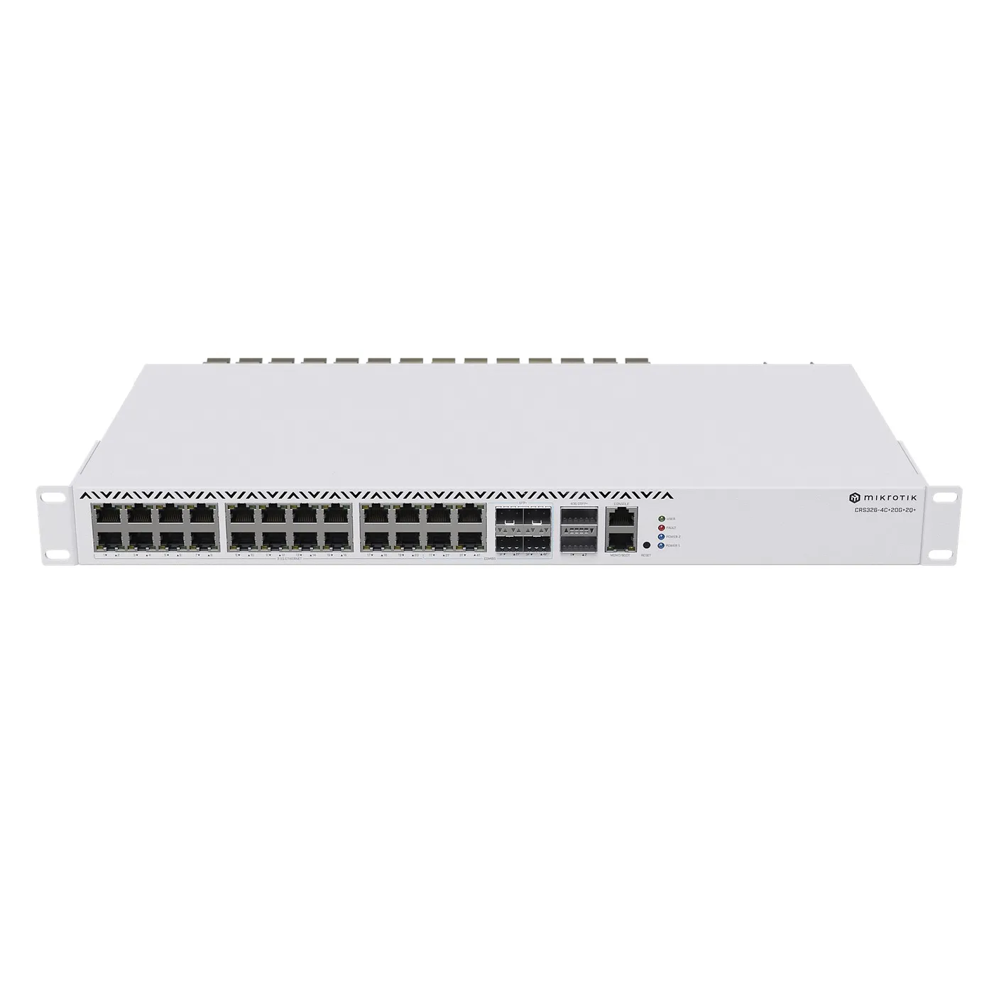 [021310] [CRS326-4C+20G+2Q+RM] Mikrotik - Switch Capa 3 con 4 Puertos Combo 20 Puertos Ethernet 2.5 Gigabit y 2 Puertos QSFP+