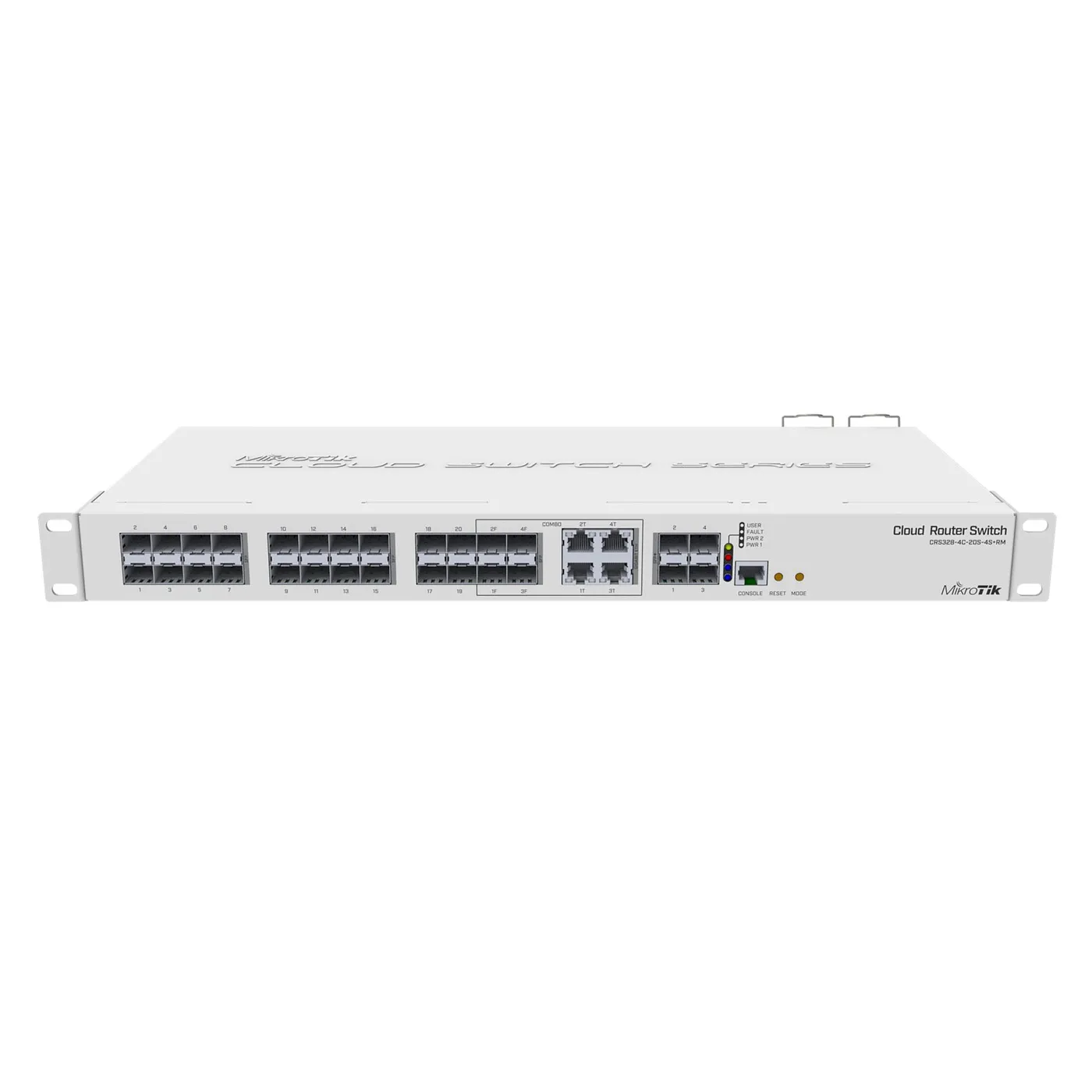 [021311] [CRS328-4C-20S-4S+RM] Mikrotik - Cloud Router Switch Administrable L3 4 Puertos Combo TP/SFP 20 Puertos SFP 4 Puertos SFP+