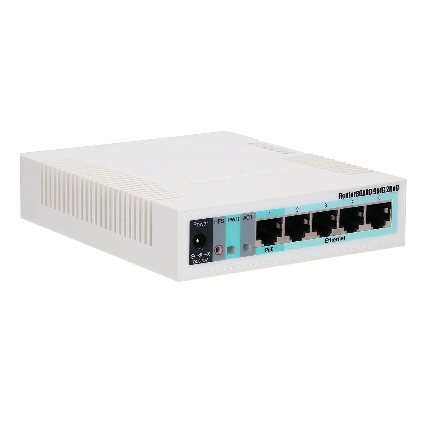 [021313] [RB951G-2HnD] Mikrotik - RouterBoard 5 Puertos Gigabit Ethernet 1 Puerto USB WiFi 2.4 GHz 802.11b/g/n Antena de 2.5 dbi hasta 1W de potencia