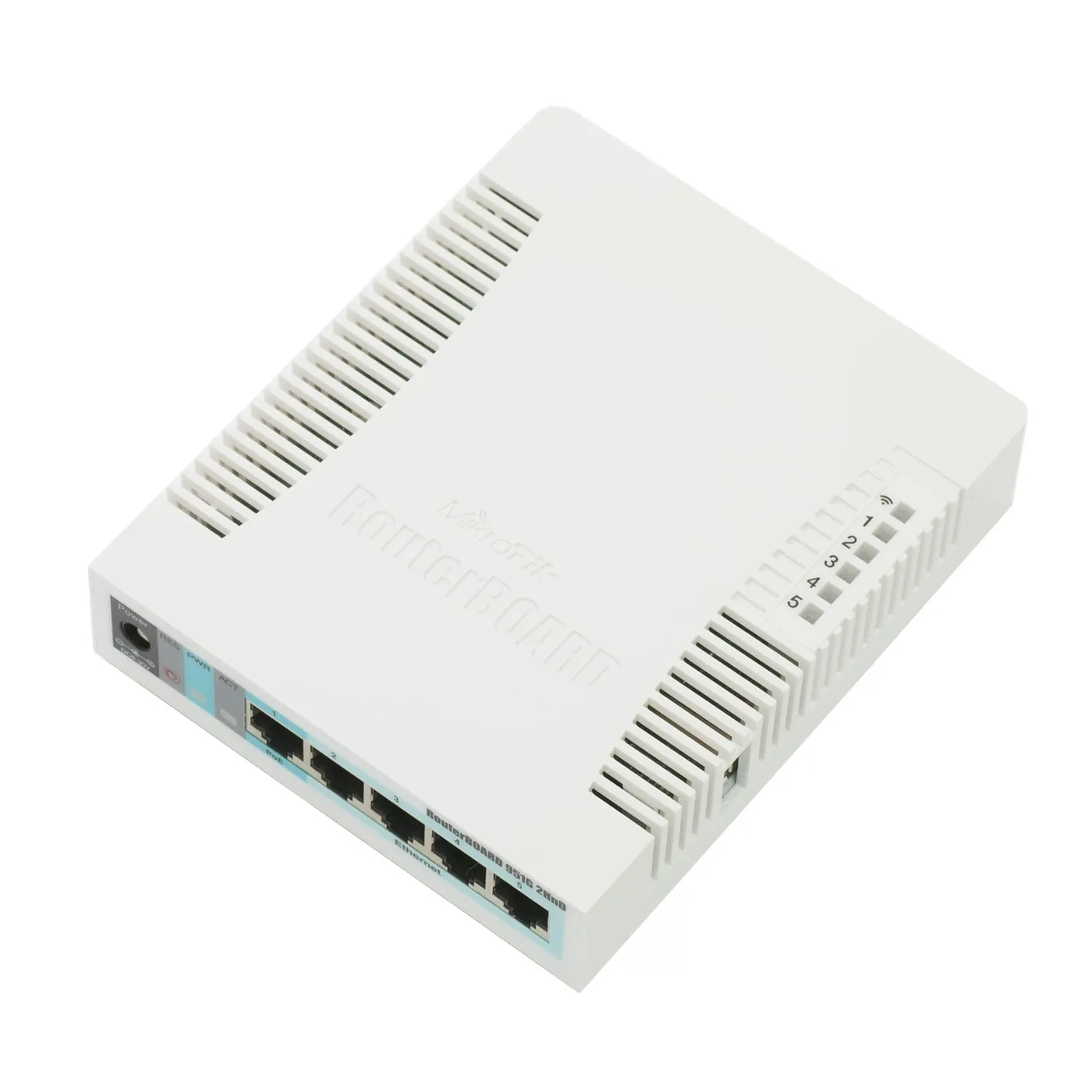 [021313] [RB951G-2HnD] Mikrotik - RouterBoard 5 Puertos Gigabit Ethernet 1 Puerto USB WiFi 2.4 GHz 802.11b/g/n Antena de 2.5 dbi hasta 1W de potencia