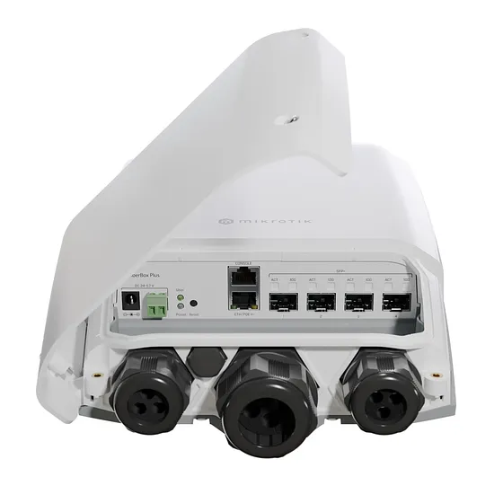 [021318] [CRS305-1G-4S+OUT] Mikrotik - FiberBox Plus Switch 4 Puertos SFP+ 10 Gbps para Exterior