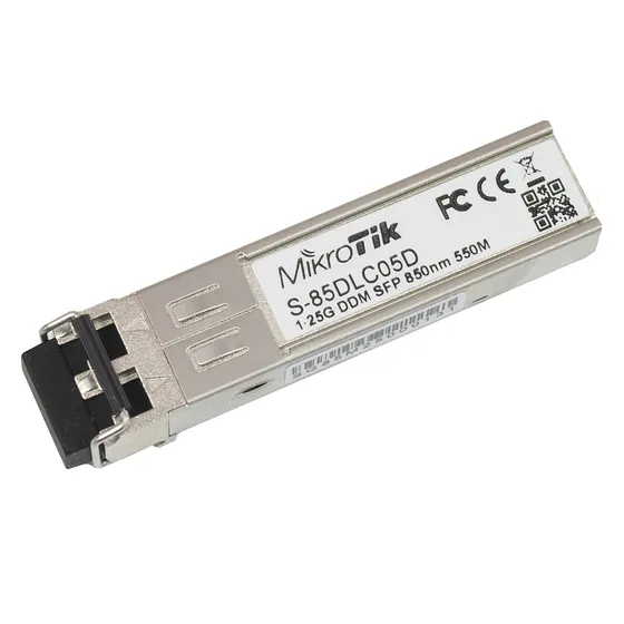 [021261] [S-85DLC05D] Mikrotik - Transceptor MiniGbic SFP 1.25G LC Duplex para Fibra Multi Modo 550mts