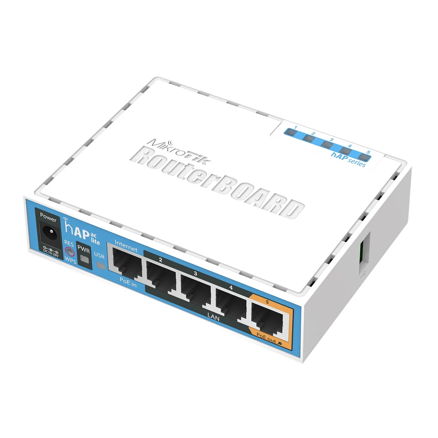 [021263] [RB952Ui-5ac2nD] Mikrotik - (hAP ac lite) RouterBoard 5 Puertos Fast Ethernet WiFi Doble Banda 802.11ac