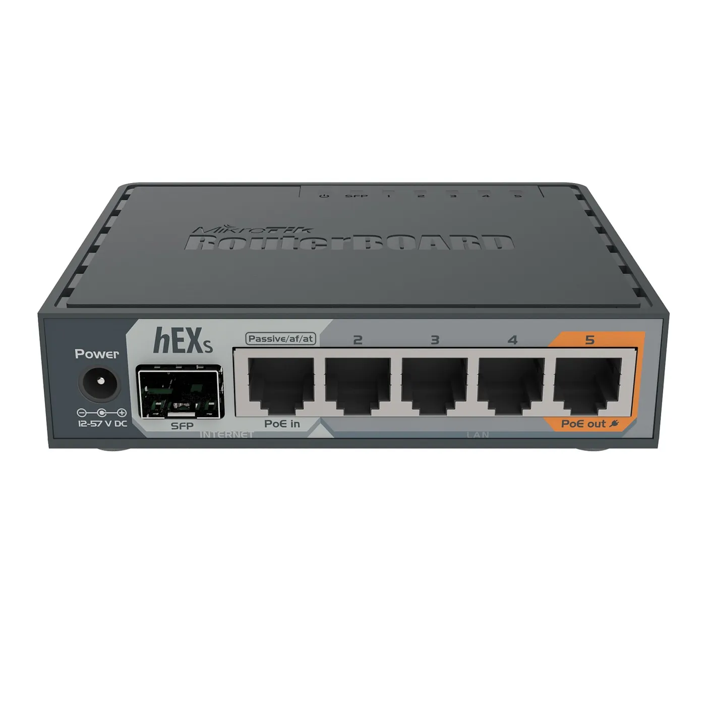 [021267] [RB760iGS] Mikrotik - (hEX S) Router Dual Core 5 Puertos Gigabit 1 Puerto SFP PoE in PoE Out