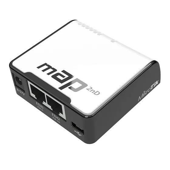 [021271] [RBmAP2nD] Mikrotik - (mAP) 2 Puertos Fast Ethernet 1 Puerto MicroUSB WiFi 2.4 GHz 802.11 b/g/n