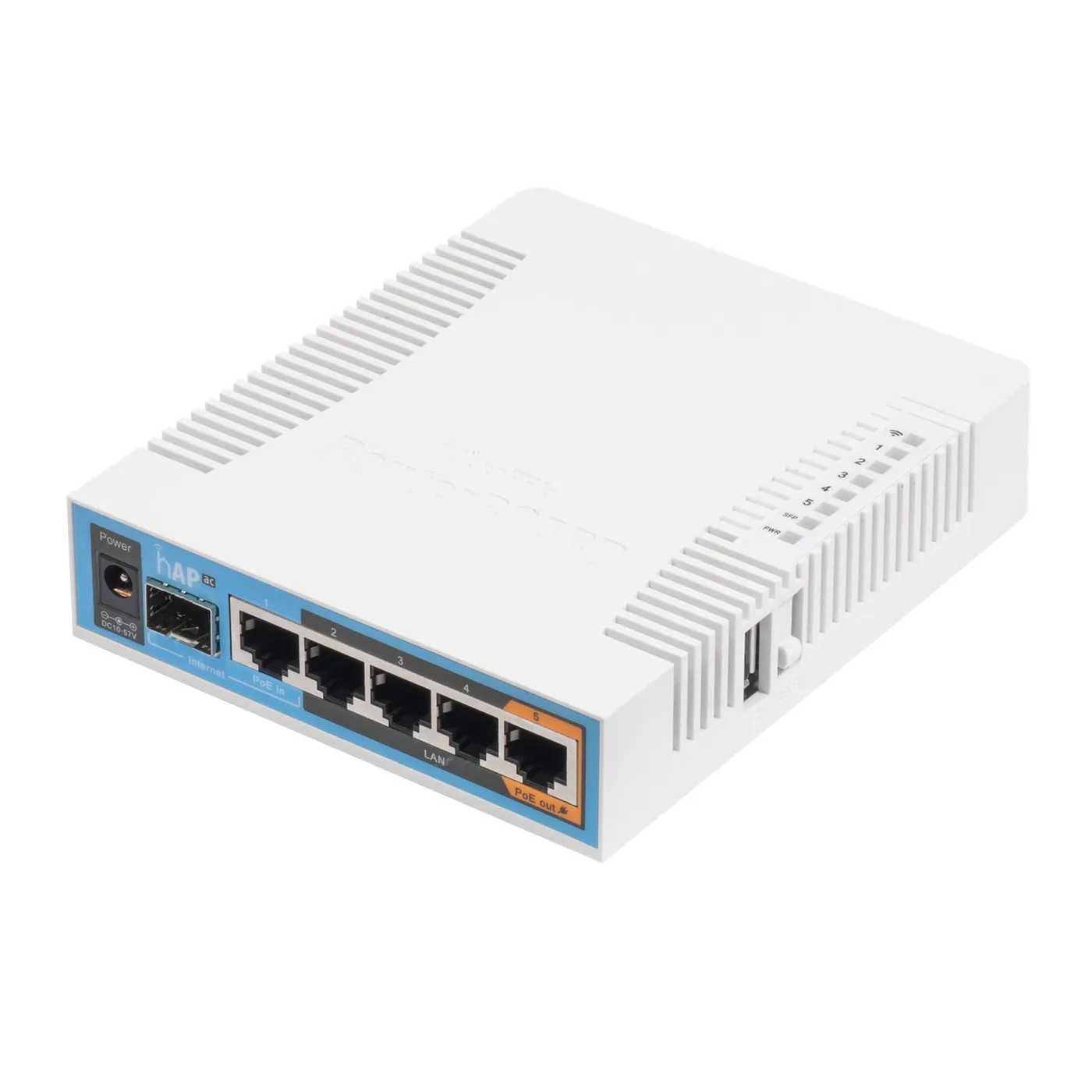 [021278] [RB962UiGS-5HacT2HnT] Mikrotik - (hAP ac) RouterBoard 5 Puertos Gigabit Ethernet 1 Puerto SFP 1 USB WiFi Doble Banda 3x3 802.11ac hasta 1W de potencia
