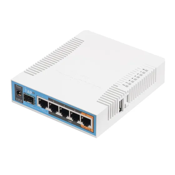 [021278] [RB962UiGS-5HacT2HnT] Mikrotik - (hAP ac) RouterBoard 5 Puertos Gigabit Ethernet 1 Puerto SFP 1 USB WiFi Doble Banda 3x3 802.11ac hasta 1W de potencia