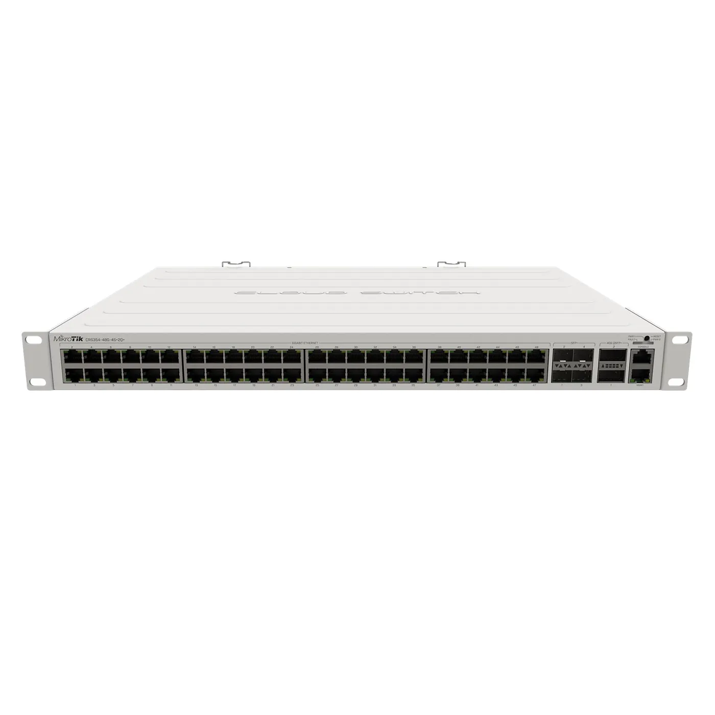 [021283] [CRS354-48G-4S+2Q+RM] Mikrotik - Cloud Router Switch 48 Puertos Gigabit Ethernet 4 Puertos SFP+ 10G 2 Puertos QSFP+ 40G Montaje en Rack