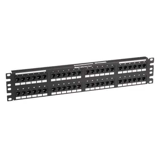 [021365] [DP485E88TGY] Panduit - Patch Panel Modular Recto Blindado 2RU de 48 Puertos Mini-Com