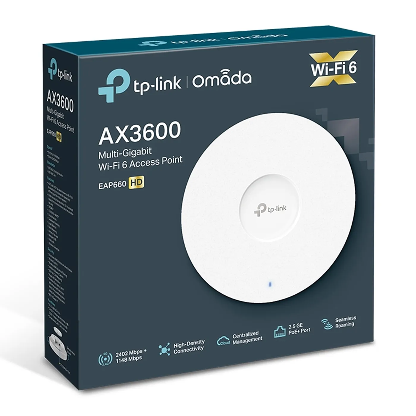 [021369] [EAP660-HD] TP-Link - Punto de Acceso Wifi6 Montaje en Techo AX3600 [Omada]