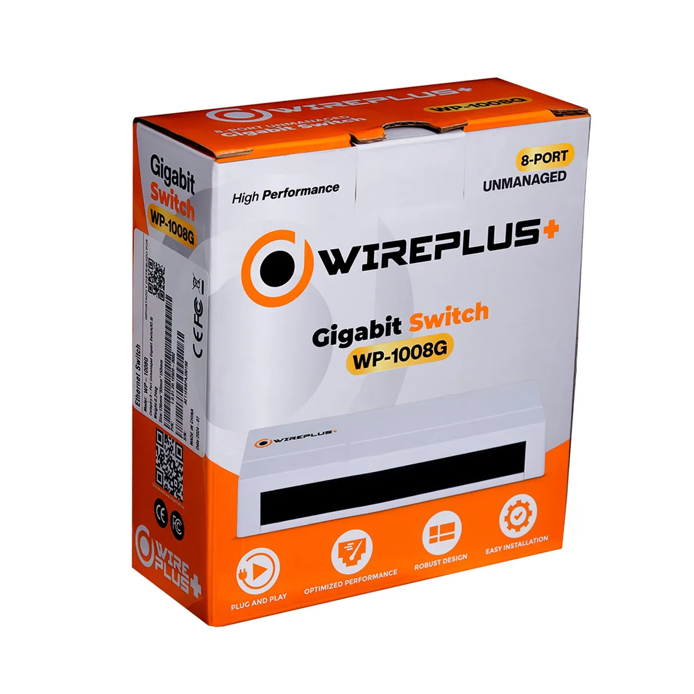 [021380] [WP-1008G]  Wireplus - Switch de Escritorio de 8 Puertos a Gigabit