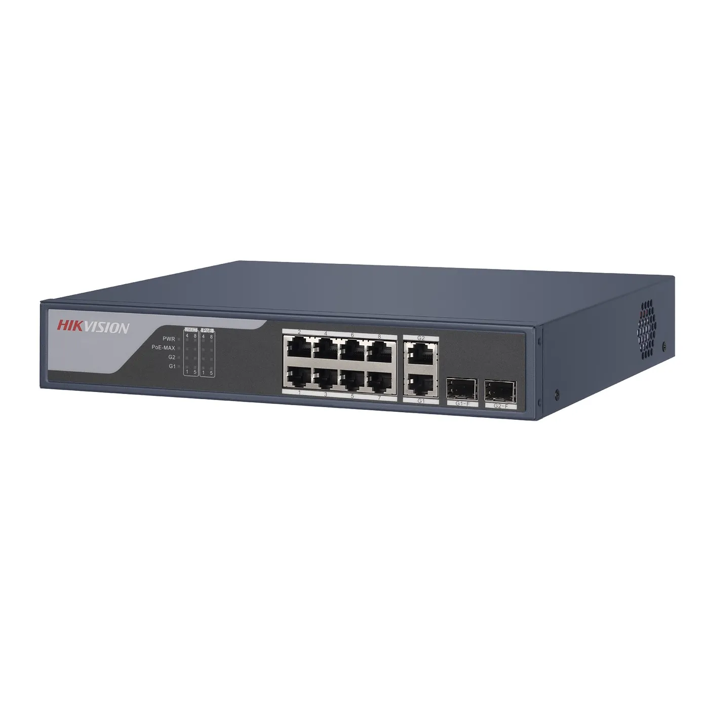 [021382] [DS-3E1310P-SI]  Hikvision - Switch PoE Administrable de Rack 1U 8 Puertos a Gigabit