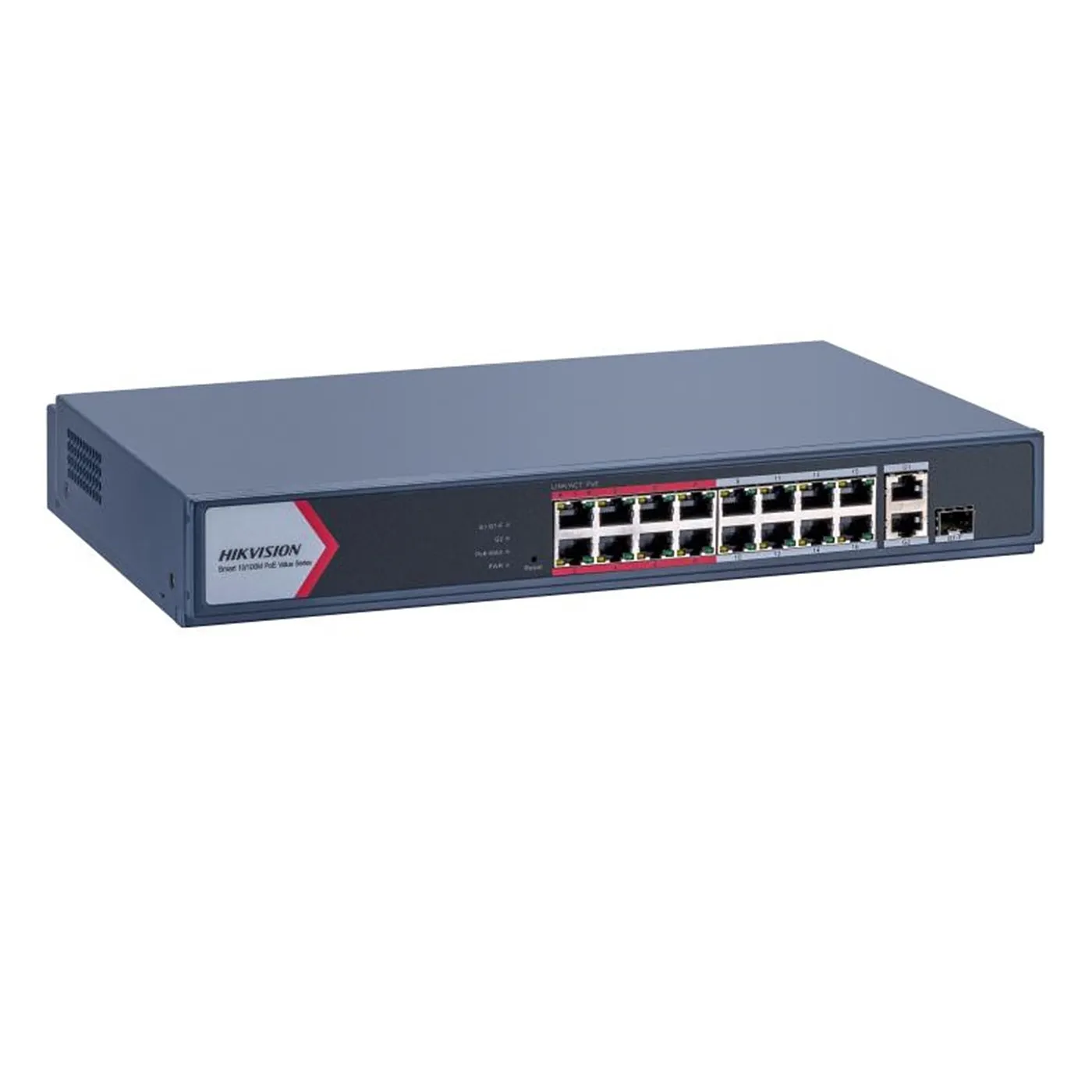 [021385] [DS-3E1318P-EI/M(O-STD)] Hikvision - Switch 16 Puertos Poe - 1 Puerto SFP + 1 Uplink Gigabit