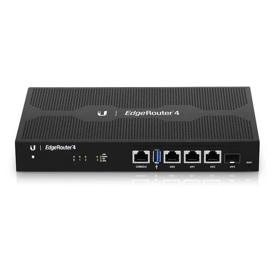 [021390] [ER-4] Ubiquiti - EdgeRouter 4 con 3 Puertos 10/100/1000 Mbps + 1 Puerto SFP con Funciones Avanzadas de Ruteo