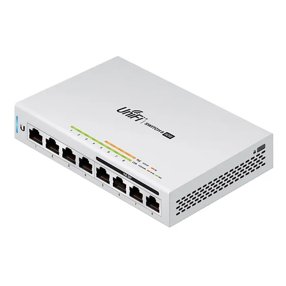 [021404] [US-8-60W-5] Ubiquiti - Switch UniFi Administrable Capa 2 de 8 Puertos Gigabit 4 Puertos Gigabit PoE 802.3af y 4 Puertos Gigabit Ethernet 60W [5 Unidades]