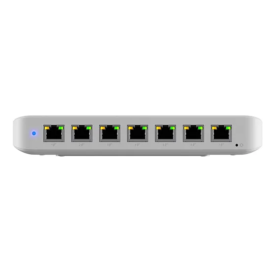 [021343] [USW-Ultra-210W] Ubiquiti - Switch PoE compacto capa 2, 8 Puertos GbE (7 con salida PoE+ y 1 con entrada PoE++)