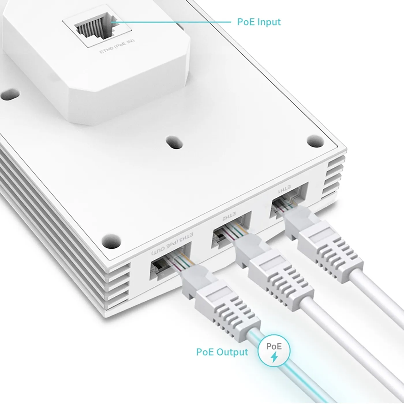 [021352] [EAP655-WALL] TP-Link - Punto de Acceso Wi-Fi 6 de Montaje en Pared AX3000 [Omada]