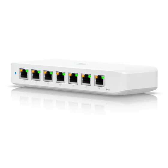 [021484] [USW-Ultra-60W] Ubiquiti - UniFi Switch Ultra 60W Administrable 8 Puertos GbE (1) Puerto POE++ IN opcional y (7) Puertos POE+ Incluye Fuente AC hasta 62W para POE