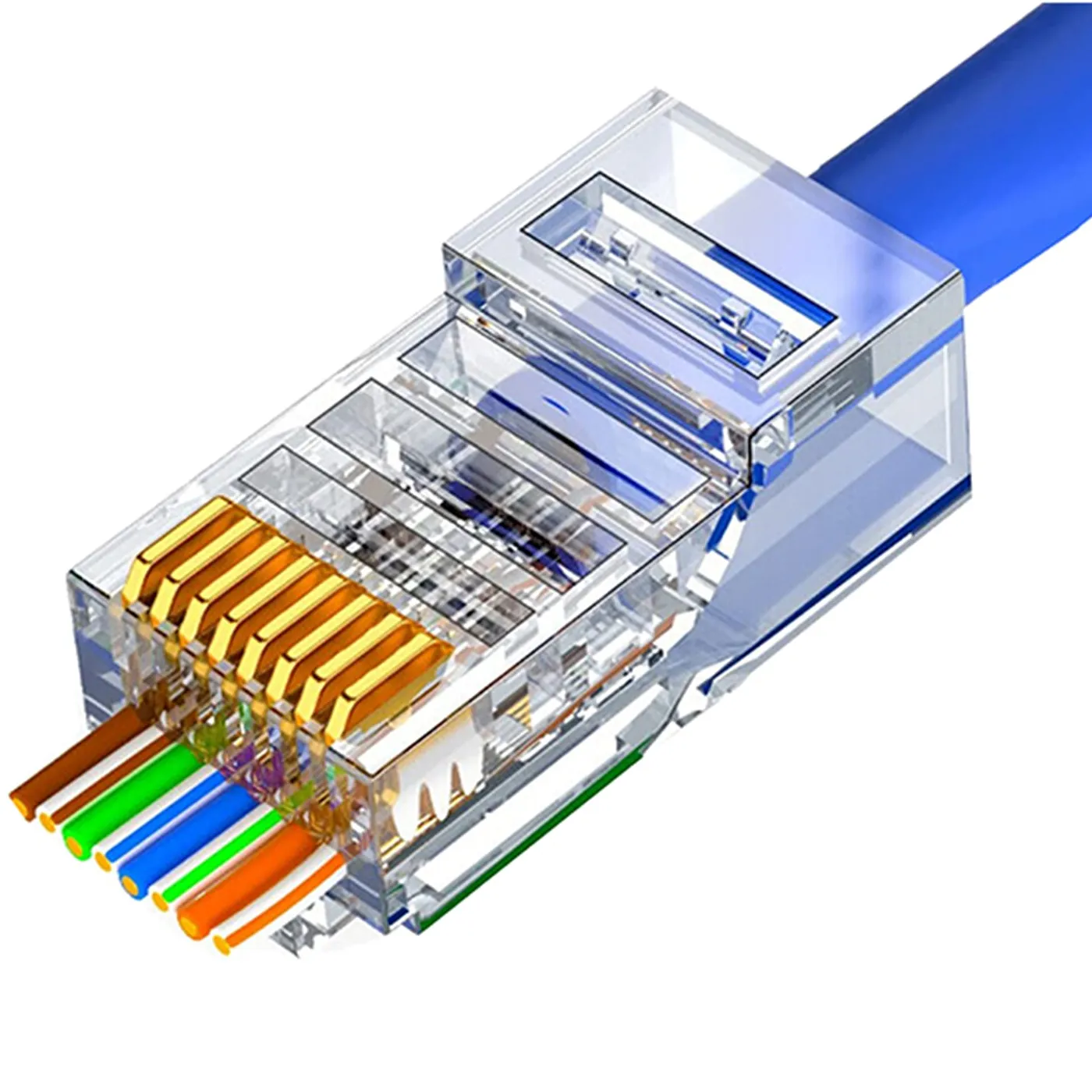 [021489] [WP-RJ45CAT6-EZ-UND] Wireplus - Conector RJ45 EZ CAT6 (Categoria 6) Pass-Through Pasante [Unidad]