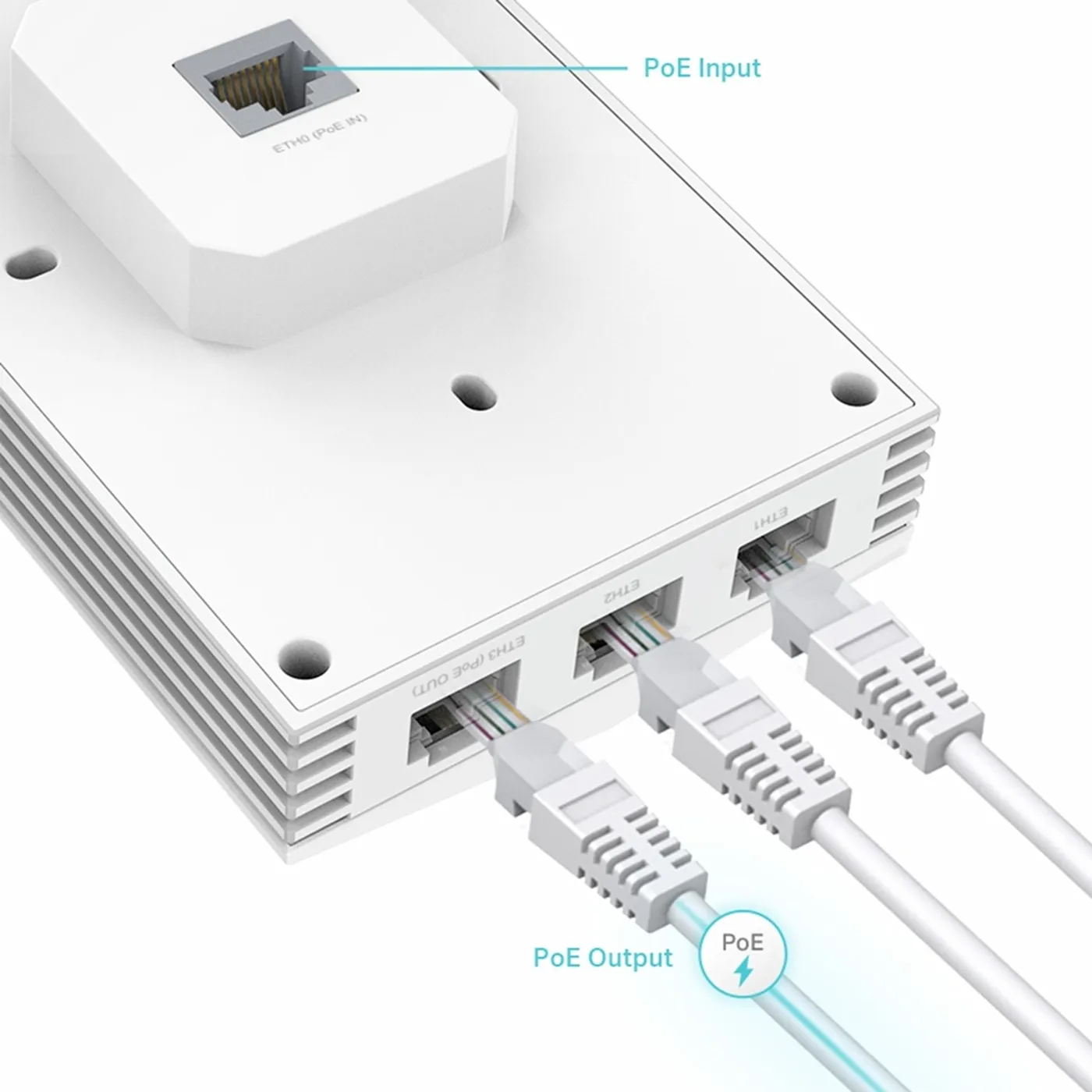 [021490] [AP7650] TP-Link - Punto de Acceso Wi-Fi 6 de Montaje en Pared AX3000 [Omada Pro]