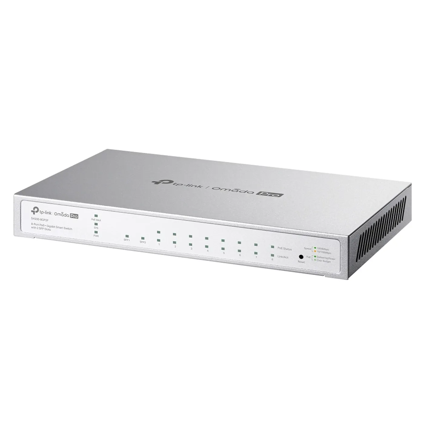 [021497] [S4500-8GP2F] TP-Link - Switch Smart 8 Puertos PoE+ Gigabit con 2 Puertos SFP [Omada Pro]