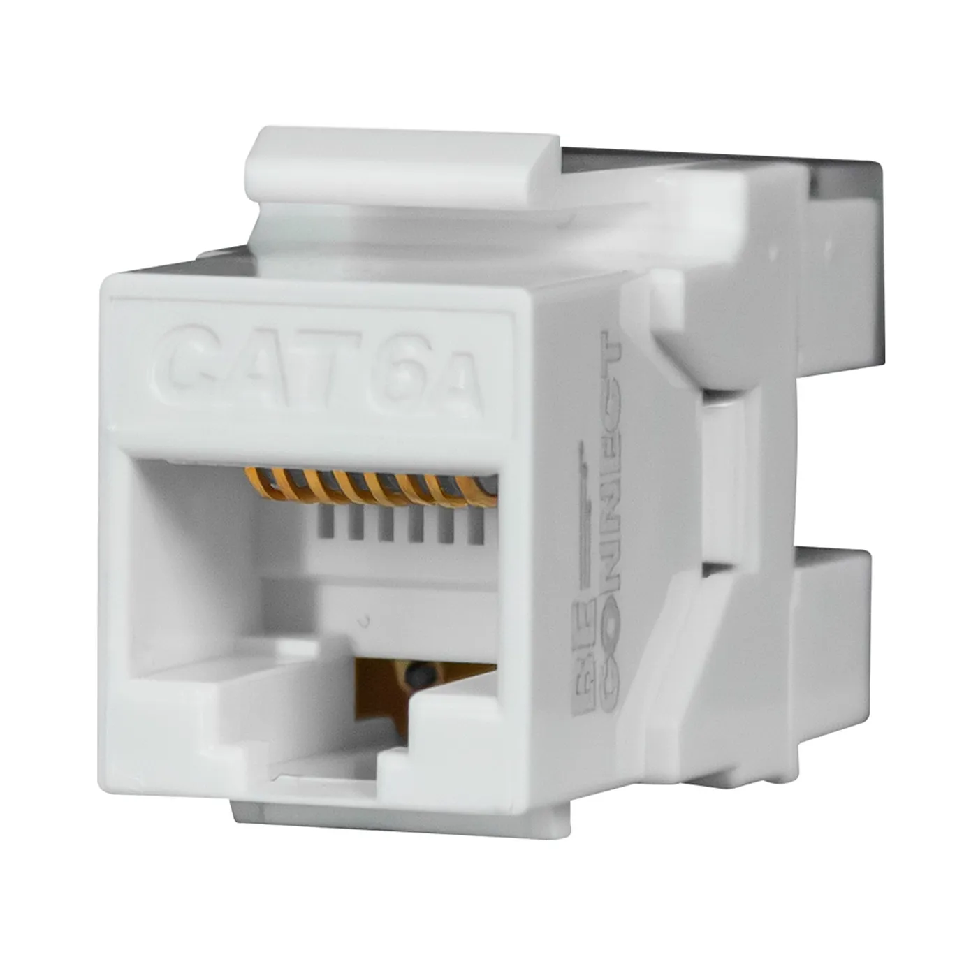 [021508] [ATB-COUPLER6AB] Beconnect  - Conector Keystone Jack Coupler RJ45 CAT6A (Categoria 6A) (Blanco) [Unidad]