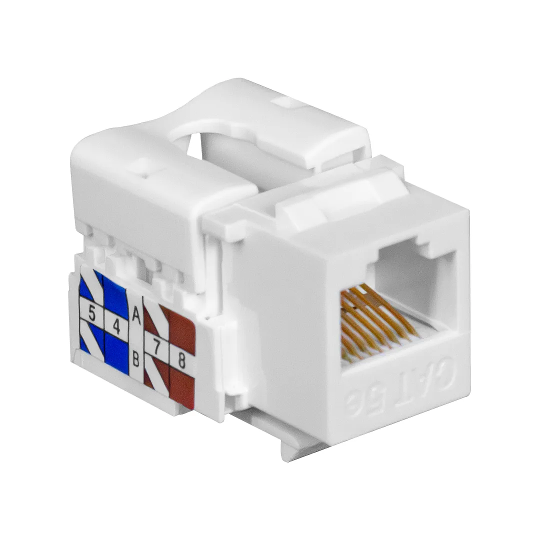 [021509] [ATB-COUPLER5] Beconnect  - Conector Keystone Jack Coupler RJ45 CAT5e (Categoria 5e) (Blanco) [Unidad]