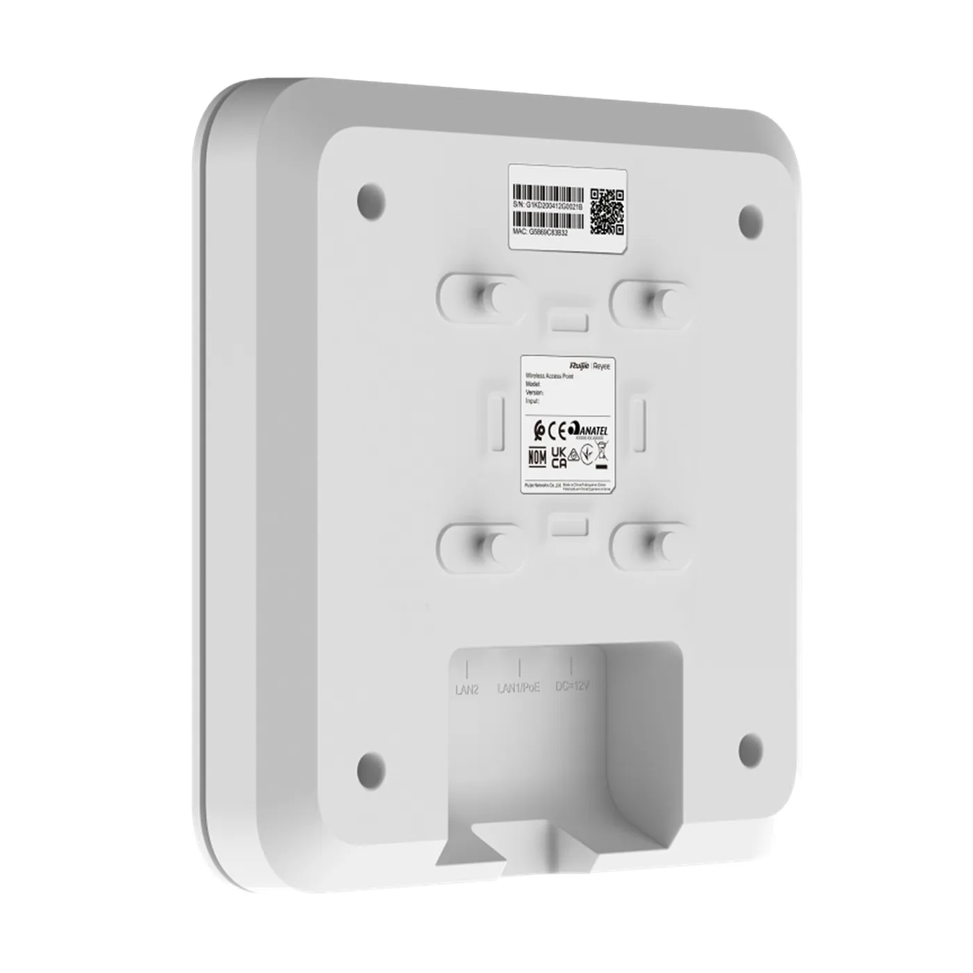 [021530] [RG-RAP2200(F)] Ruijie/Reyee - SMB Punto de Acceso WiFi5 para Interior en Techo Doble Banda 802.11ac MU-MIMO 2X2 Puertos 10/100