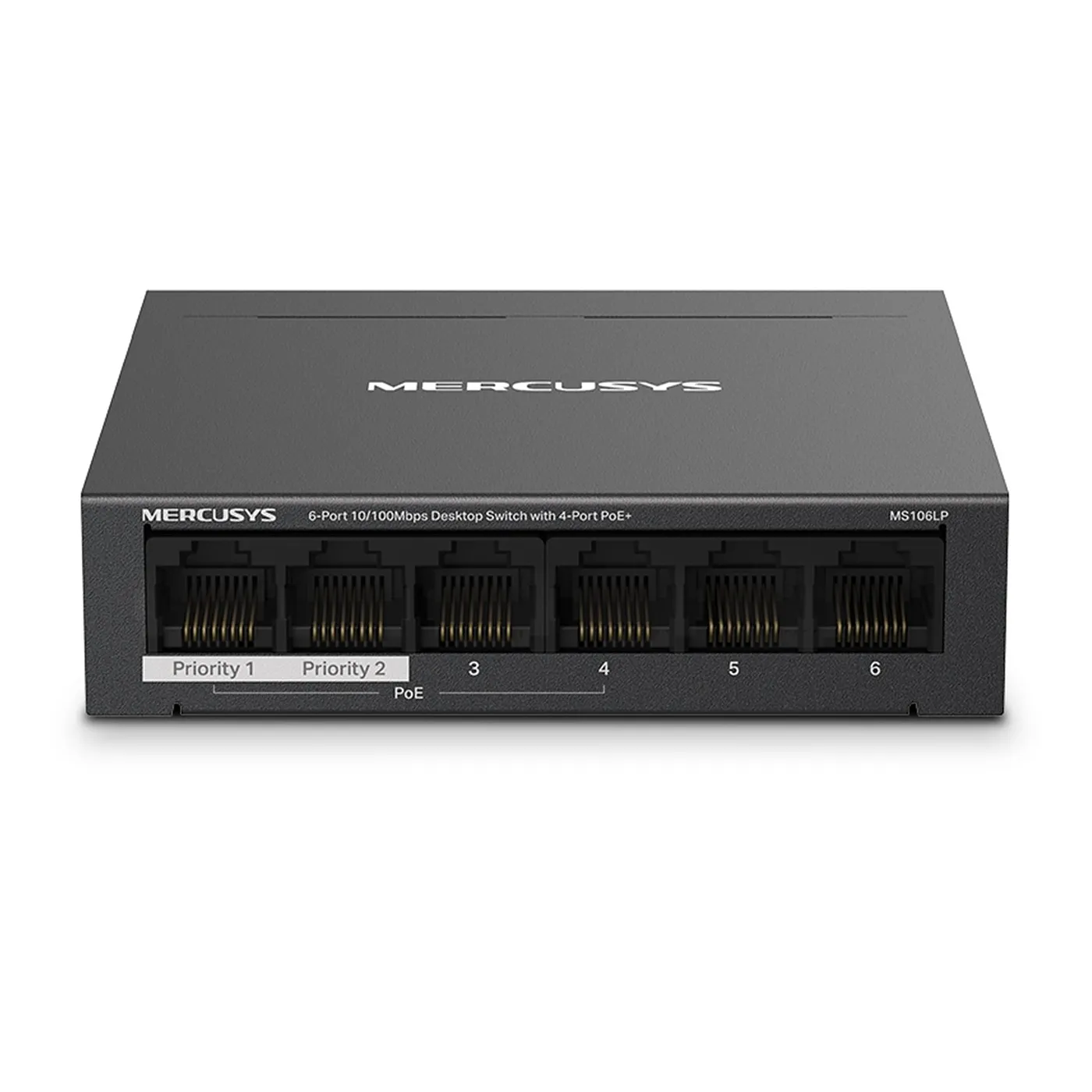 [021446] [MS106LP] Mercusys - Switch de Escritorio de 6 Puertos y 4 POE