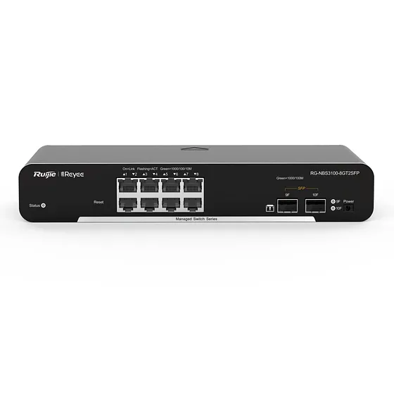 [021633] [RG-NBS3100-8GT2SFP] Ruijie/Reyee - SMB Switch Administrable L2 con 8 Puertos Gigabit + 2 SFP 1Gb