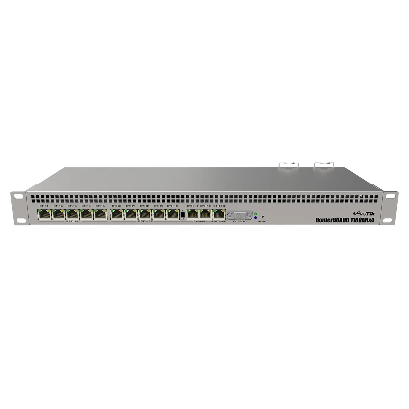 [021587] [RB1100x4] Mikrotik - RouterBoard 1100 CPU 4 Núcleos 13 Puertos Gigabit Ethernet 1 GB Memoria Licencia Nivel 6